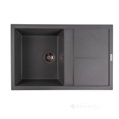 кухонная мойка Valeso Selena 78,5x49,5x20 на столешницу, гранит, серый мусон (SP000047193)