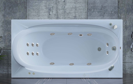 Гідромасажна ванна WGT Rialto Arona 170x75 + корпус+рама+злив/перелив (RLTARN170HLDPCW)
