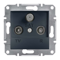 розетка Schneider Electric Asfora TV-R-SAT, 1 пост., без рамки антрацит (EPH3500171)