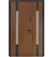 дверь входная Булат Термо House 1200x2050x95 левая модель 706/431, дуб бронза/белый атласный (0046)