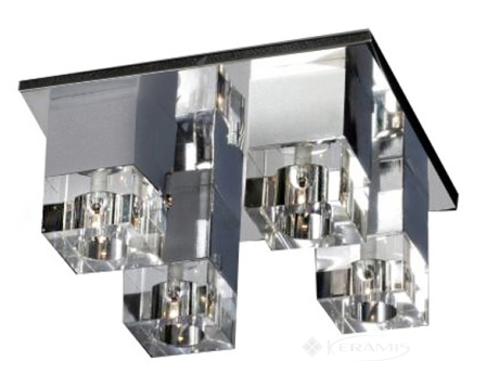 Светильник потолочный Azzardo Box, хром, прозрачный, 4 лампы (AZ0178)