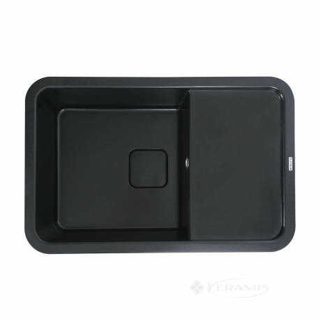 Кухонная мойка Platinum Cube 77,7х50,5х18 черная матовая (SP000024622)