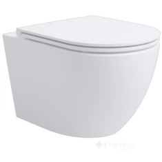 унитаз подвесной Devit Aero Vortex Flush смыв Торнадо без ободка, сиденье soft-close, белый (3810830) 