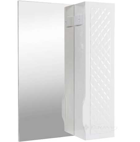 Шкафчик зеркальный Аквародос Родорс 55x16,5x80 без подсветки, белый (АР0000419)