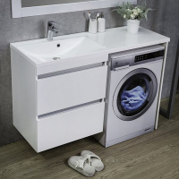 тумба підвісна Fancy Marble Jamica з умивальником Amelia 124, 7x46, 3x13, 8 Білий (712301)