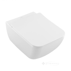 унітаз підвісний Villeroy&Boch Verity Line з кришкою SlimSeat та швидкознімним кріпленням, білий (4615RL01)