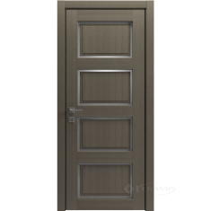 дверное полотно Rodos Style 4 800 мм, полустекло, серый дуб