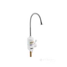 смеситель для кухни Kroner Volt с водонагревателем и дисплеем, хром/белый (Volt-CW190RFA) CV023246