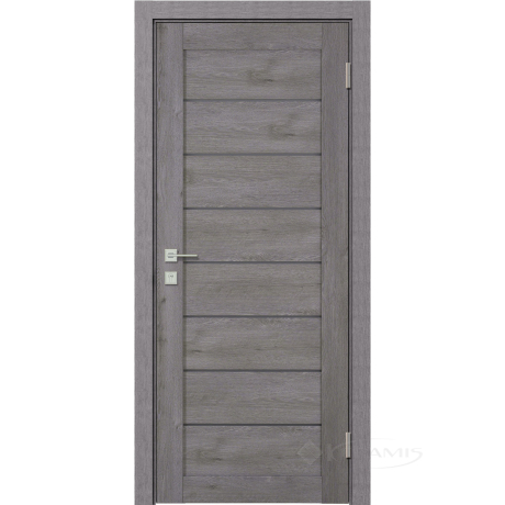 Дверное полотно Grand Lux 2 600 мм, полустекло, небраска