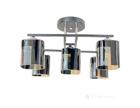 Люстра стельова Valeso 6944B/5 чорний-хром (SP000048531)