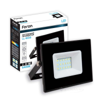 светодиодный прожектор Feron LL-8020 20Вт 6400K черный (40056)