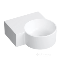 умывальник Omnires Ovo M+ 34,5х33,5 угловой, левый, matt white (OVO335UWLBM)