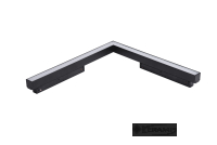 трековый светильник Azzardo Saga 24W 4000K A corner milky120 black (AZ4615)