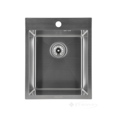 кухонная мойка Granado Pravia S304 41х50х22 с сифоном, honeycomb, inox (GS01304H)