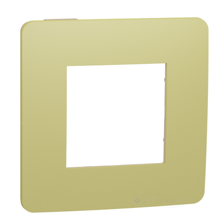 Рамка Schneider Electric Unica New 1 пост., зеленый, бежевый (NU280212)