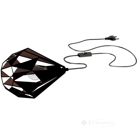 Настольная лампа Eglo Carlton 1 медь, черный (49993)