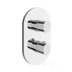 змішувач для ванни та душу з термостатом Ravak CR II 067.00CR, під R-box Multi RB071,50 прихованого монтажу, хром (X070457)