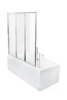 штора для ванны Besco PMD Piramida Ambition Premium 3S 130х140 стекло прозрачное