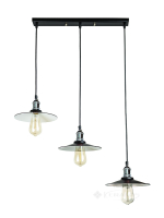 люстра Levistella подвесная, черная (752837F-3 BK+WH)