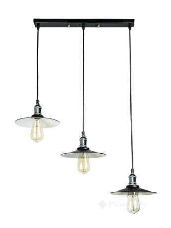 Люстра Levistella подвесная, черная (752837F-3 BK+WH)