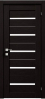 дверное полотно Rodos Modern Lazio 700 мм, с полустеклом, венге шоколадный