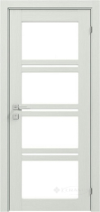 дверное полотно Rodos Modern Quadro 700 мм, со стеклом, сосна крем