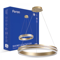 люстра светодиодная Feron Shine Levitation AL6610 50 Вт 4000K, золото (40284)