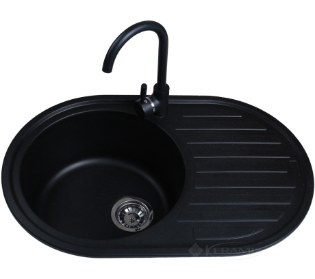 Кухонна мийка Bretta Elit 77x50 чорна