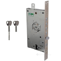 замок для дверей Mottura 3D787R80005CS 4-риг з засувом і доп. замком под євроцилиндр правий складаний ключ