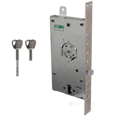 замок для дверей Mottura 3D787R80005CS 4-риг з засувом і доп. замком под євроцилиндр правий складаний ключ