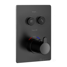 термостат для ванны Imprese Smart Click скрытого монтажа, черный матовый (ZMK101901240)