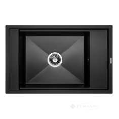 кухонна мийка Granado Estella 78х50х21 з сифоном, black shine (3301)