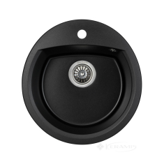 кухонная мойка Granado Ronda 47x49x20 с сифоном, black shine (gr2201)