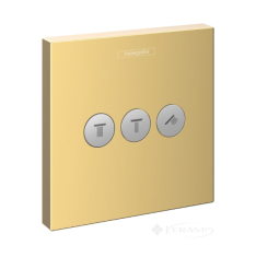 термостат Hansgrohe Shower Select, на 3 потребителя, золотой (15764990)