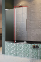 штора для ванны Radaway Furo SL PND II 63,8x150 левая, прозрачное стекло, хром (10309638-01-01L)