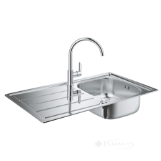 кухонна мийка Grohe K200 50x86 нержавіюча сталь + змішувач для кухні BauEdge (31562SD0)