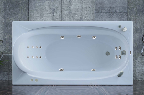 Гідромасажна ванна WGT Rialto Arona 180x90 + корпус+рама+злив/перелив (RLTARN180HLTPCW)