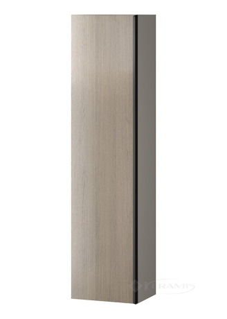 Пенал Cersanit Virgo 40x30x160 серый/черный, зеркало внутри (S522-035)