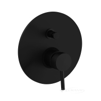 смеситель для ванны и душа Paffoni Light скрытого монтажа, черный матовый (LIG015NO)