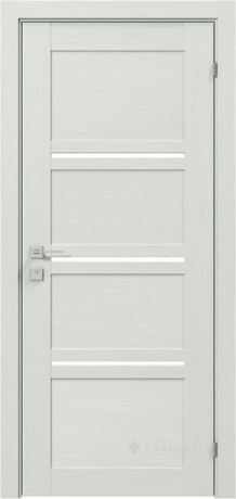Дверное полотно Rodos Modern Quadro 700 мм, с полустеклом, сосна крем