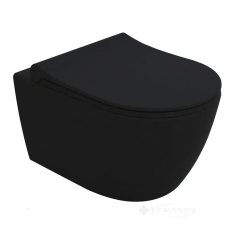 унитаз подвесной Volle Cante Rimless 51х35,5х33 без ободка сидение Slim slow-closing, de la noche (1312.151004)