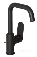 смеситель для умывальника Kludi X1 с донным клапаном, управление сбоку, матовый черный (320273975)