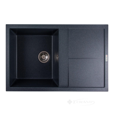 кухонная мойка Valeso Selena 78,5x49,5x20 на столешницу, гранит, антрацит (SP000047541)