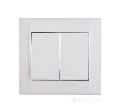 Выключатель Makel Defne 2 кл., 10 А, белый (42001003)