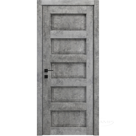 Дверне полотно Rodos Style 5 700 мм, глухе, мармур сірий