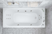 гідромасажна ванна WGT Rialto Orta 170x70 HYDRO LINE TRE + корпус + рама + злив /перелив (RLTORT170HLTMPCW)