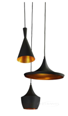 подвесной светильник Azzardo Mix, черный, 3 лампы (FB6901-3-BK-GO / AZ1338)