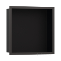 полочка Hansgrohe XtraStoris Individual 300x300x100, черный матовый хром/черный (56098340)