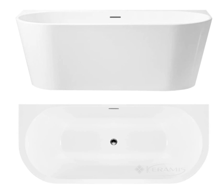 Ванна акрилова Rea Capri 170x75 + сифон + пробка click/clack (REA-W9801)