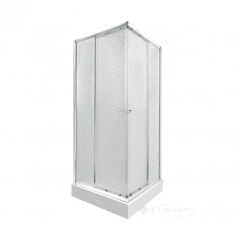 душевая кабина Qtap Presto 90x90 стекло матовое + поддон Tern белый (PRECRM1099SP5SET)